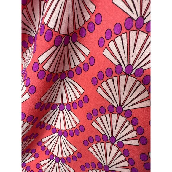 Kaari Blue Pink Shell Print Tank Top Size M Sleeveless Blouse - Picture 7 of 9